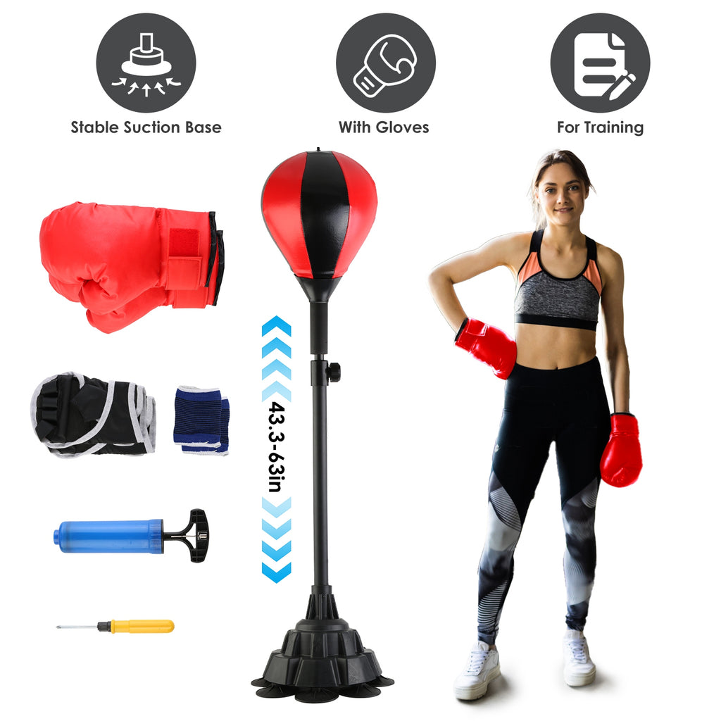 Punching Bag With Stand, Free Standing Boxing Ball For Adults